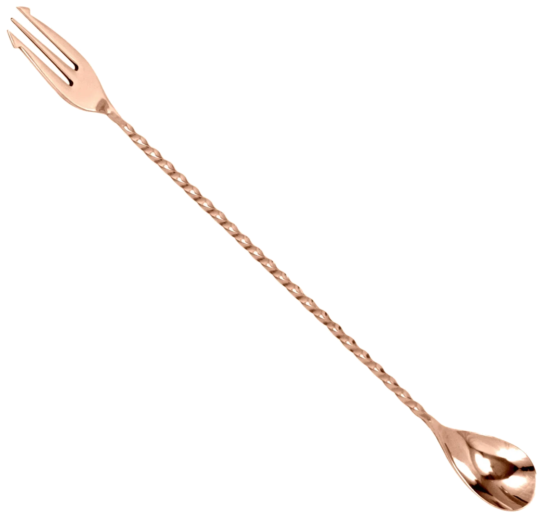 Barová lžíce s vidličkou 40 cm měděná / BAR PROFESSIONAL