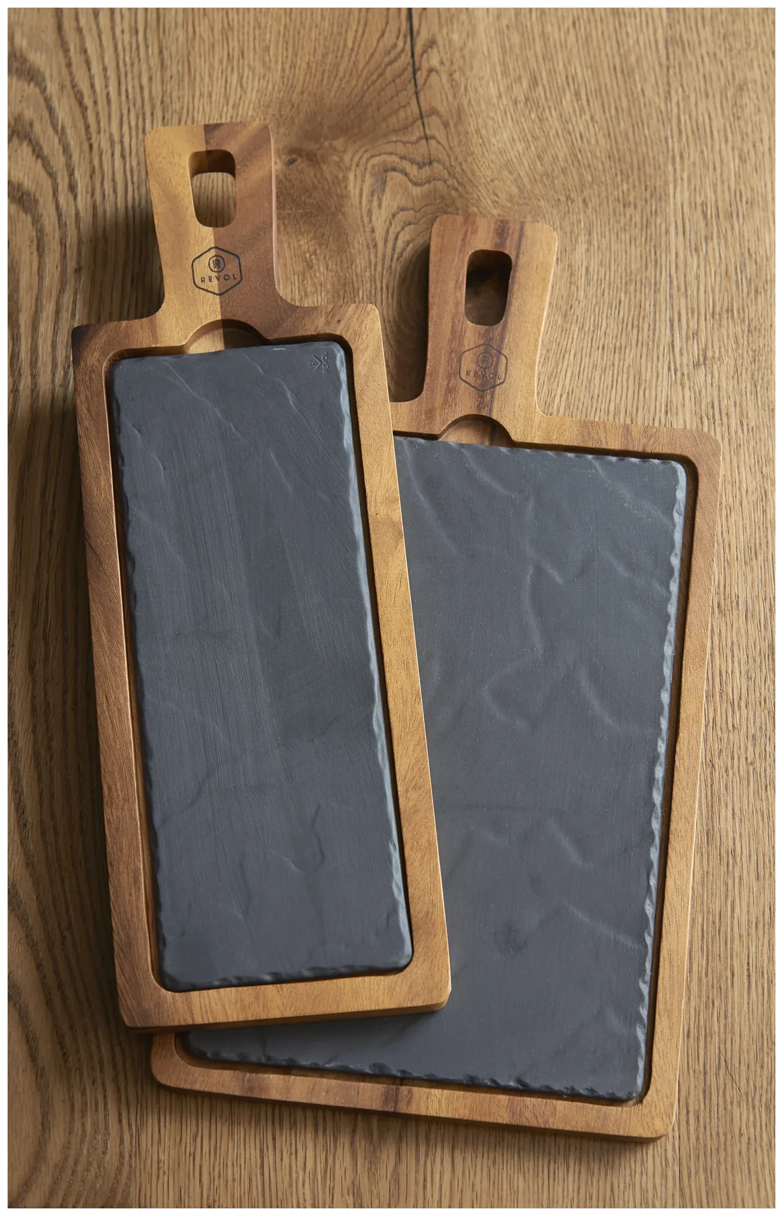 BASALT Obdélníkový podnos 30 x 11 cm černý / REVOL