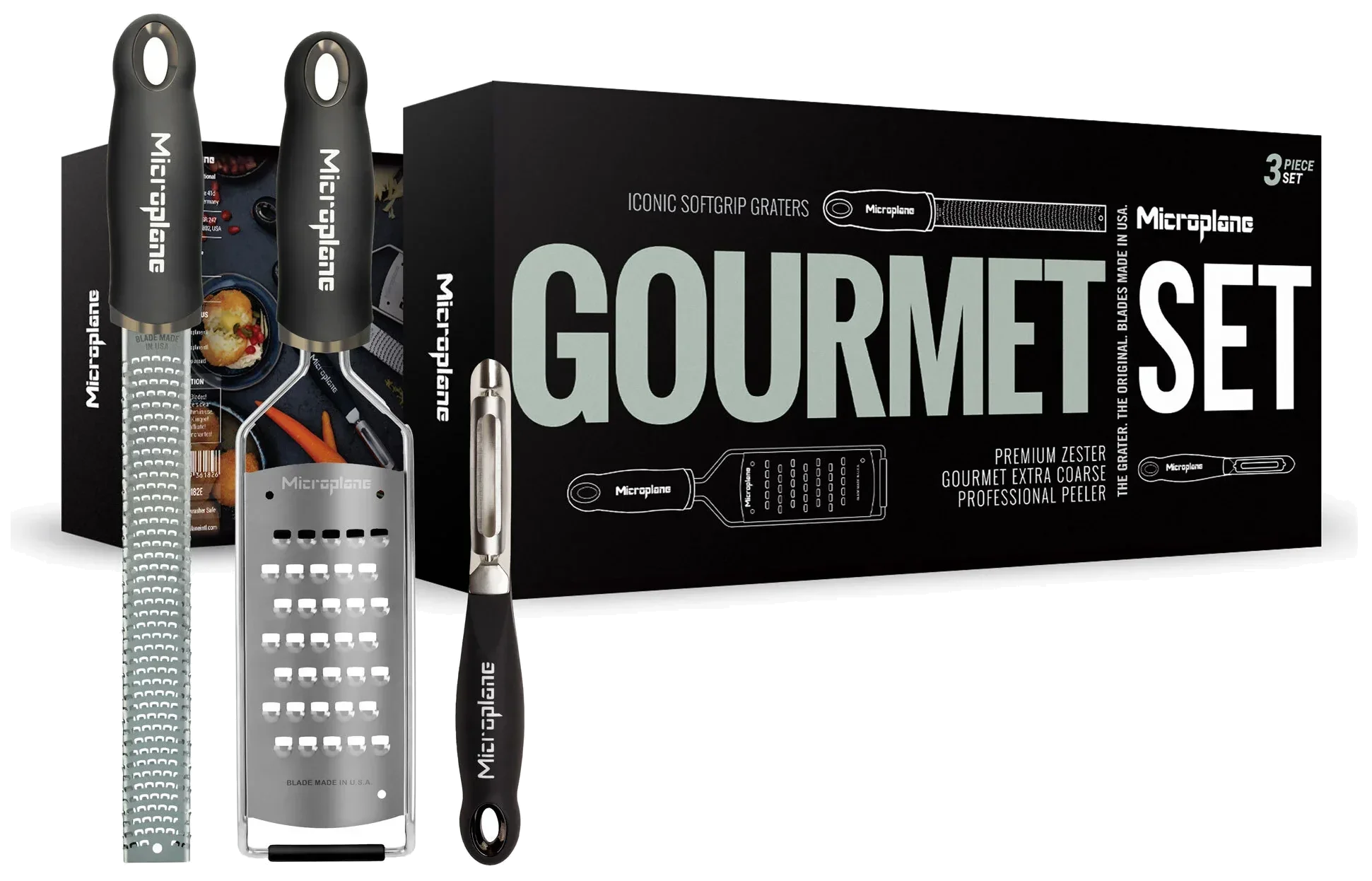 MICROPLANE Sada struhadel se škrabkou GOURMET