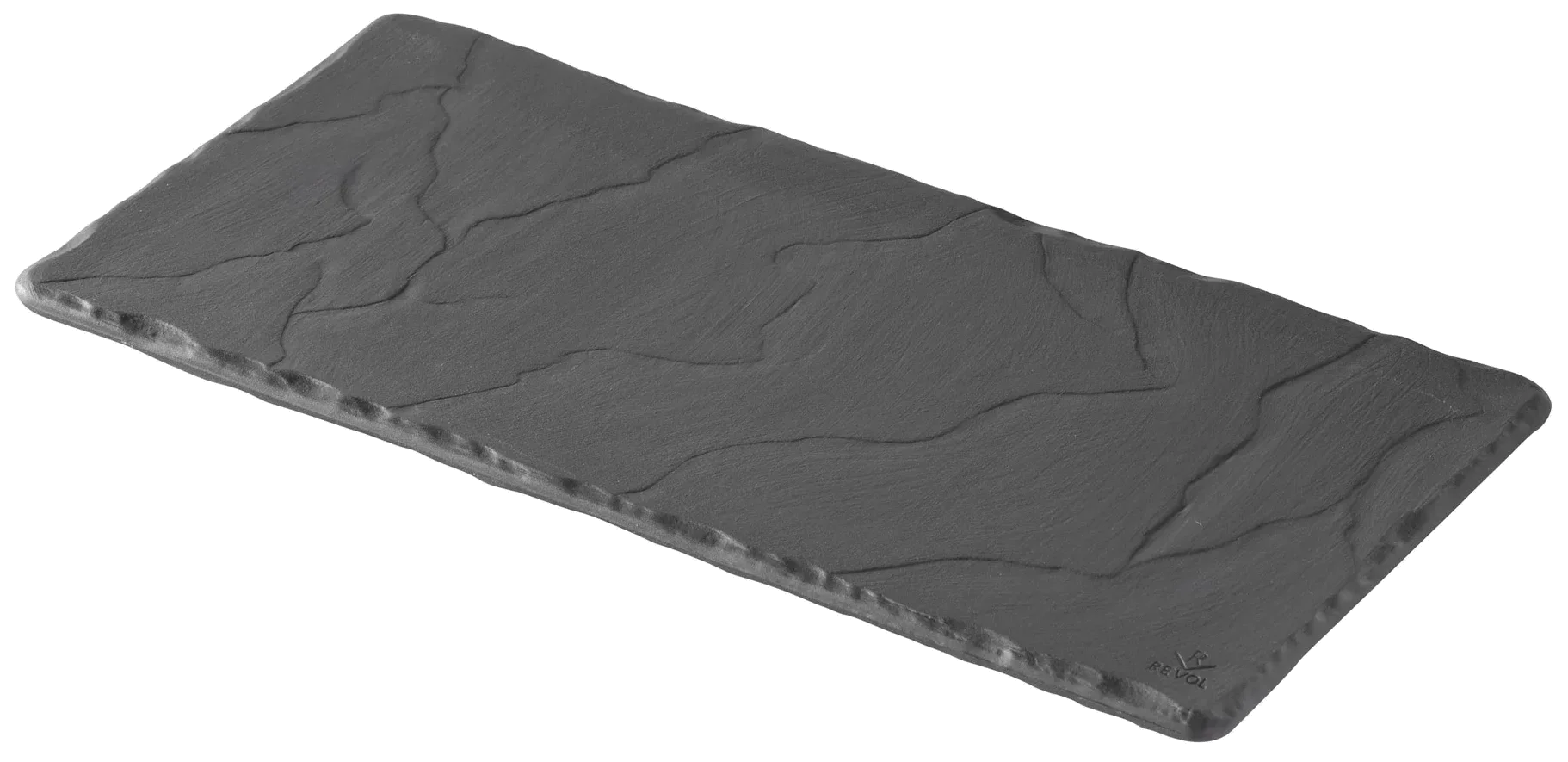 BASALT Obdélníkový talíř 20 x 10 cm černý / REVOL