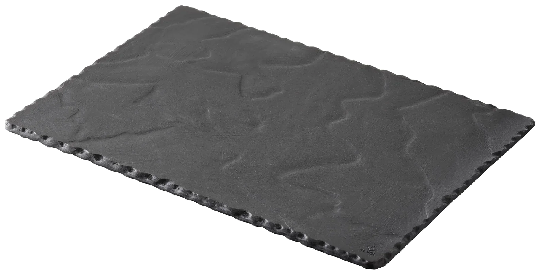 BASALT Obdélníkový talíř 30 x 20 cm černý / REVOL
