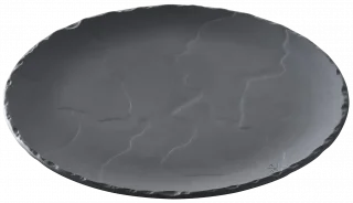 BASALT Černý kulatý talíř 32 cm / REVOL