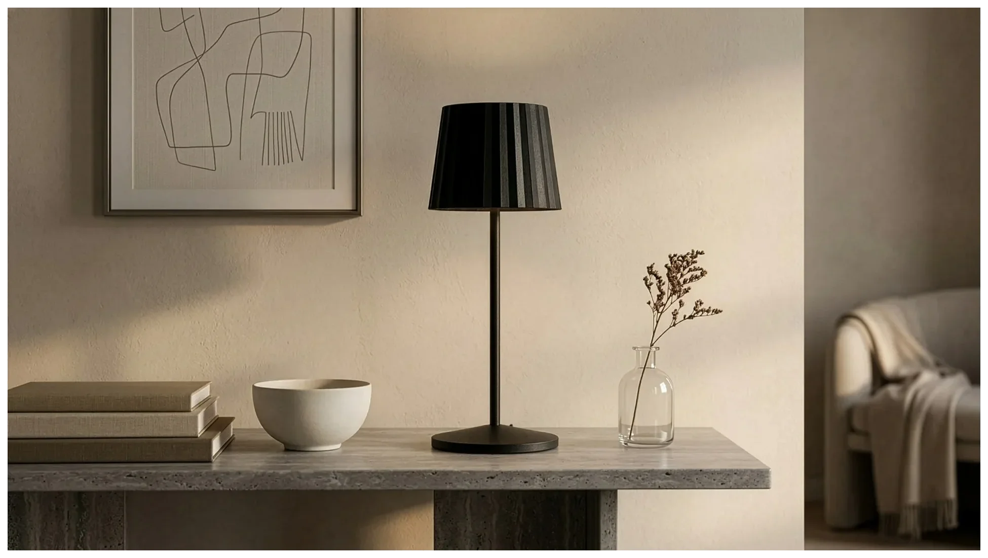 VERLO Stolní lampa VIENNA 28 cm matně černá